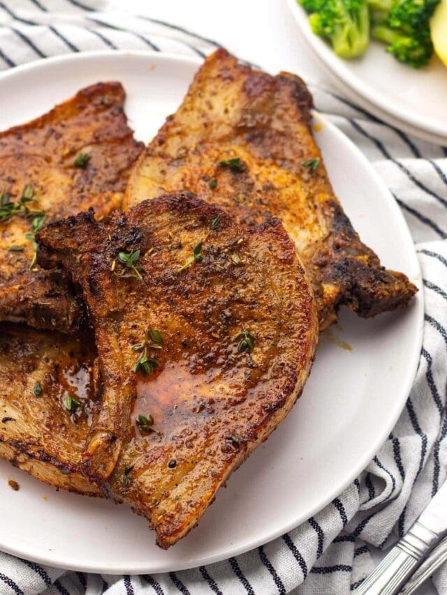 How To Cook Pork Chops In the Air Fryer Story - Simply Happy Foodie