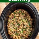 stuffing in a black crock