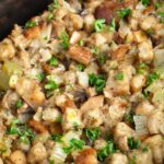 close up of Easy Slow Cooker Stuffing