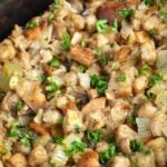 close up of Easy Slow Cooker Stuffing