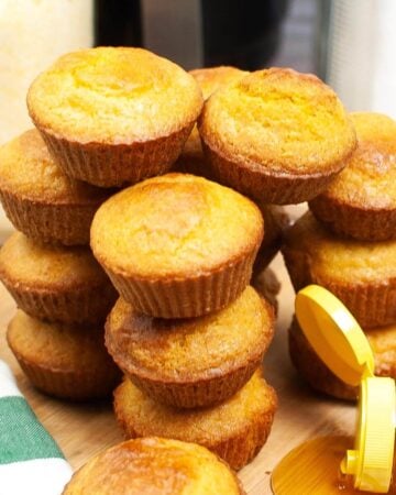 Cornbread Muffins in a stack