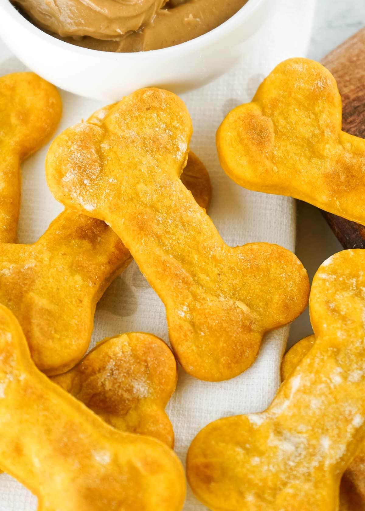 Air Fryer Dog Treats in a pile