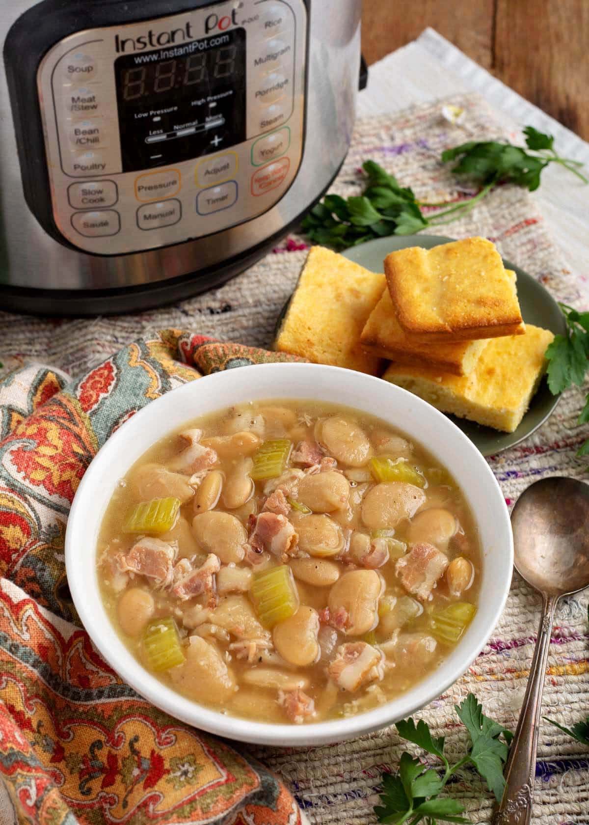 Instant Pot Butter Beans in a bowl.