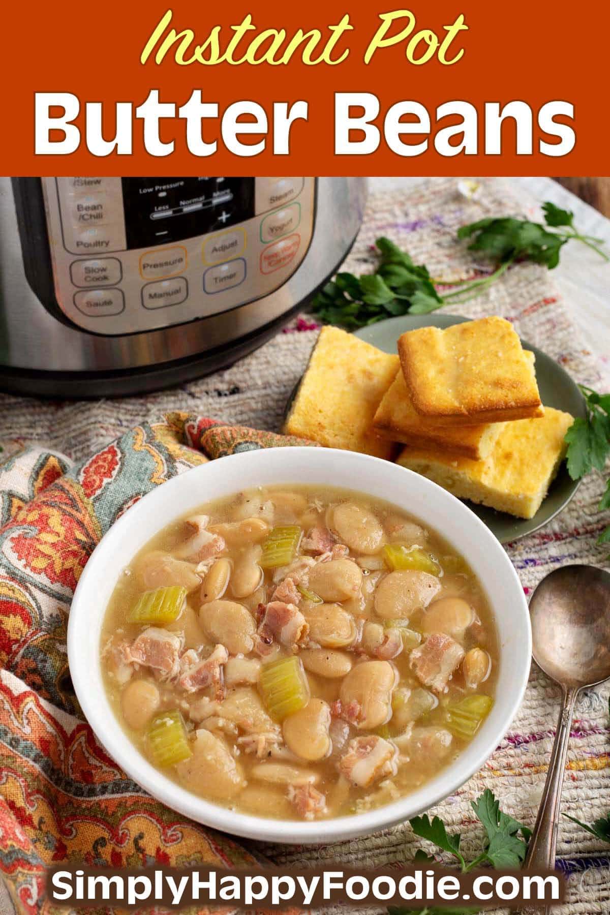 Instant Pot Butter Beans (Lima Beans) Simply Happy Foodie