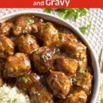 Instant Pot Turkey Meatballs and gravy is a delicious recipe using ground turkey and flavorful seasonings. A delicious gravy is made at the same time, that you can serve over potatoes, rice, or veggies. Pressure cooker Turkey Meatballs are great for meal prep and freeze beautifully. instapot meatballs by simplyhappyfoodie.com