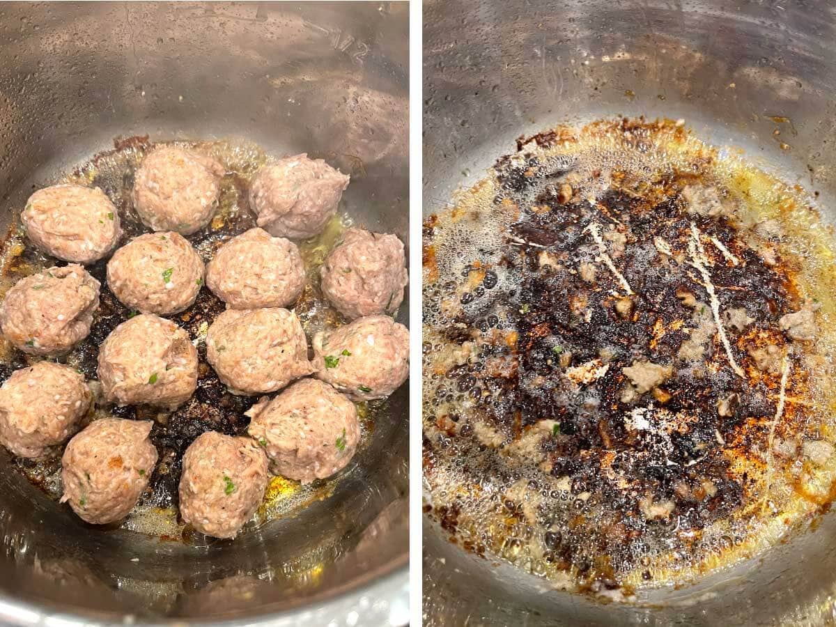 browning meatballs in IP.