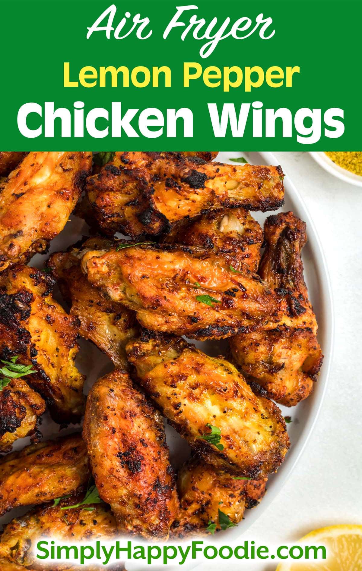 Air Fryer Lemon Pepper Chicken Wings Simply Happy Foodie