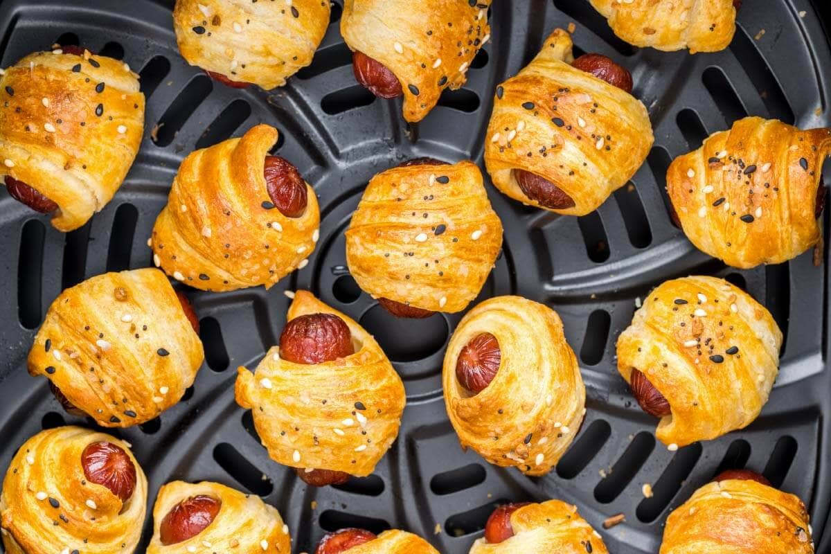 close up of Pigs in a Blanket.