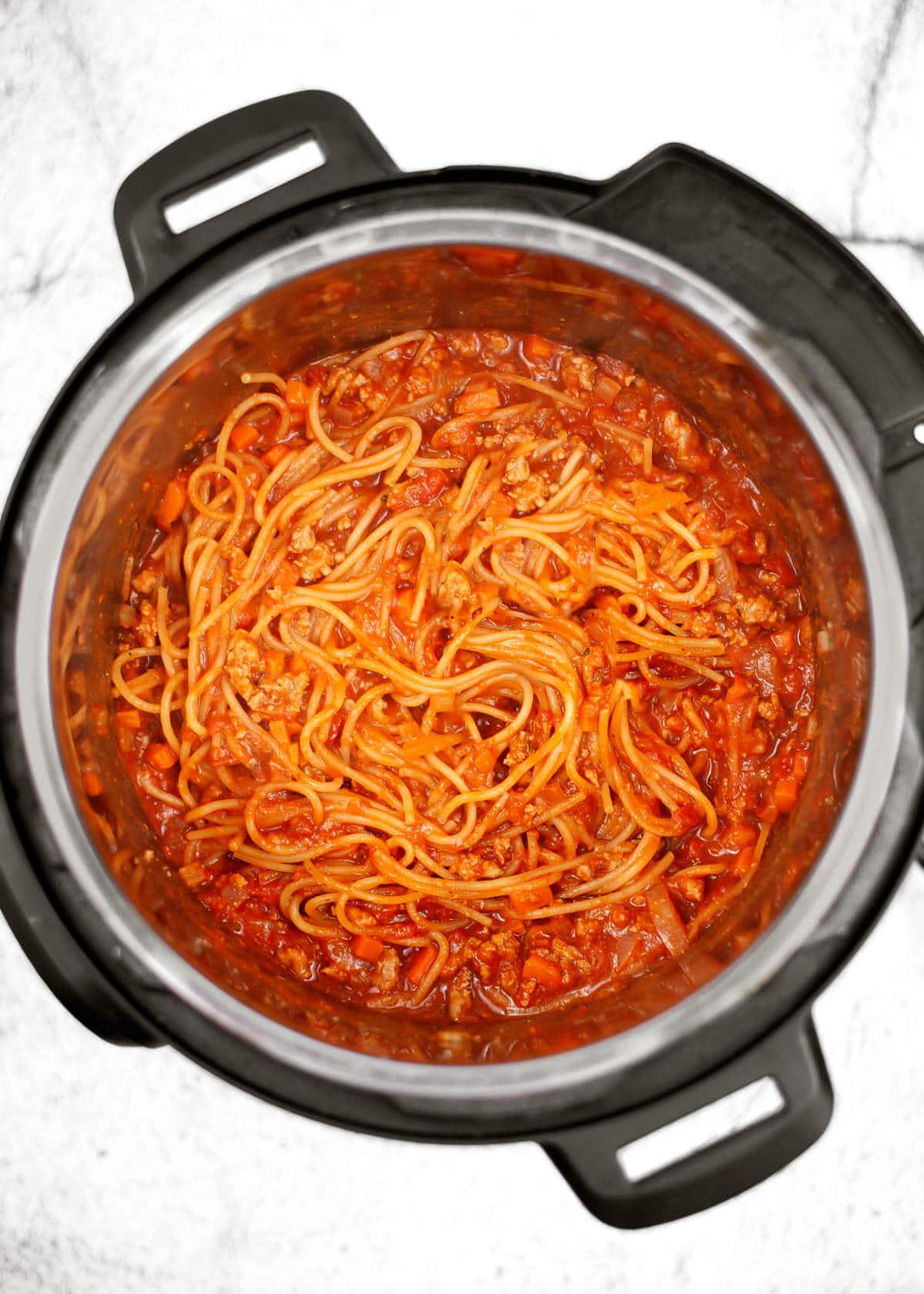 Spaghetti Bolognese in Instant Pot.