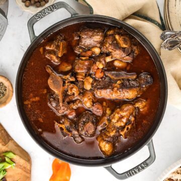 Instant Pot Oxtail Stew in a pot