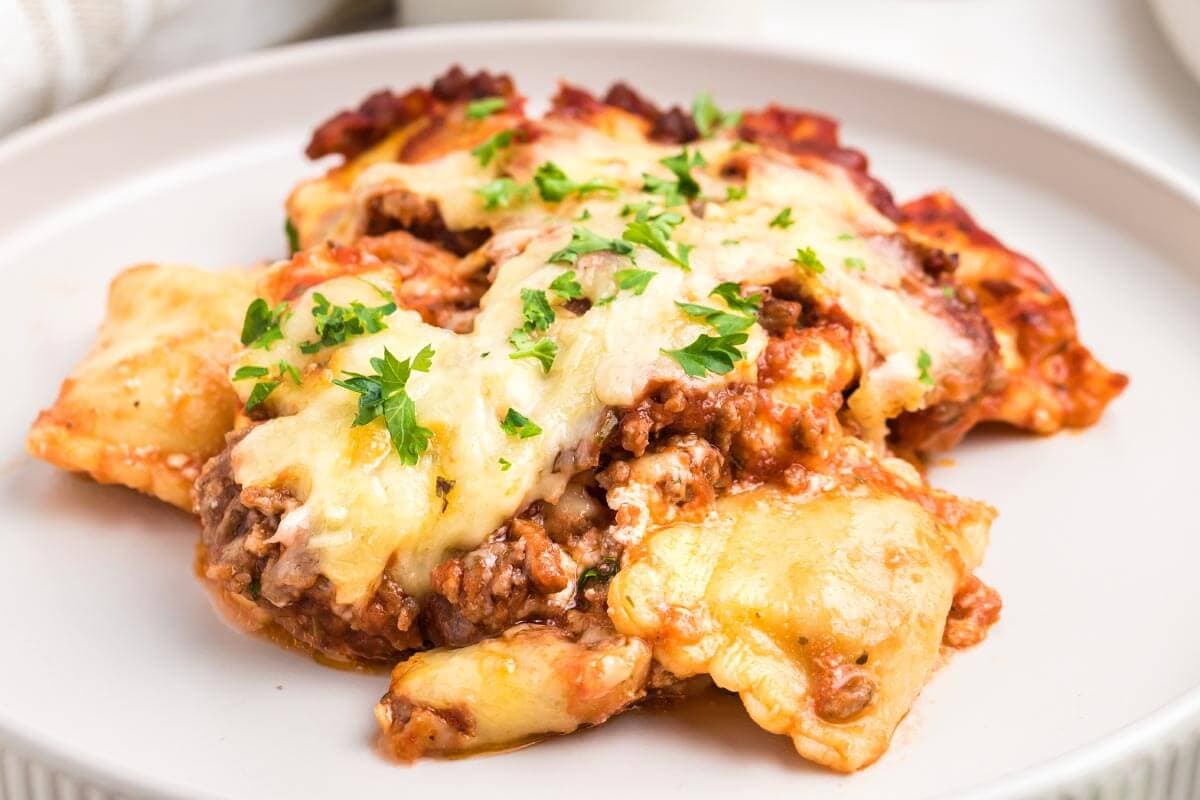 plateful of lasagna