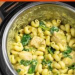 Instant Pot Chicken Pesto Pasta in the pot