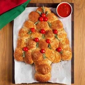 Dinner Roll Christmas Tree pull apart appetizer
