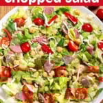 Italian Chopped Salad on a white plate