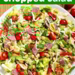 Italian Chopped Salad on a white plate