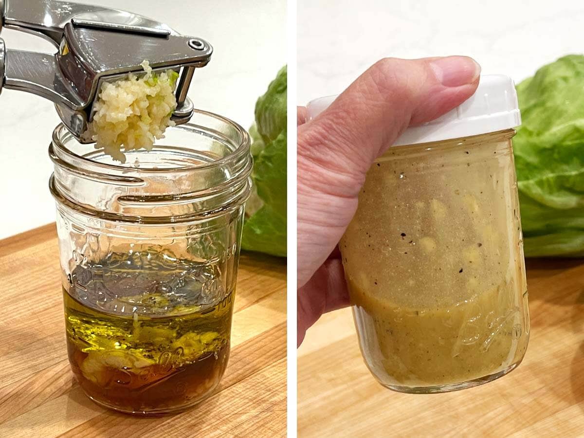 making Italian dressing in a jar