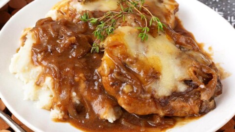 Slow Cooker French Onion Pork Chops