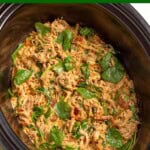 Slow Cooker Marry Me Chicken in black crock