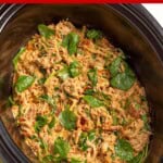 Slow Cooker Marry Me Chicken in black crock