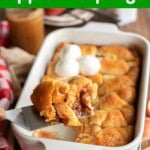 Crescent Roll Apple Dumplings on spatula