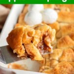 Crescent Roll Apple Dumplings on spatula