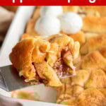 Crescent Roll Apple Dumplings on spatula