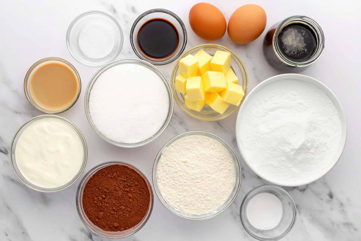 Guinness Chocolate Cupcakes ingredients shot