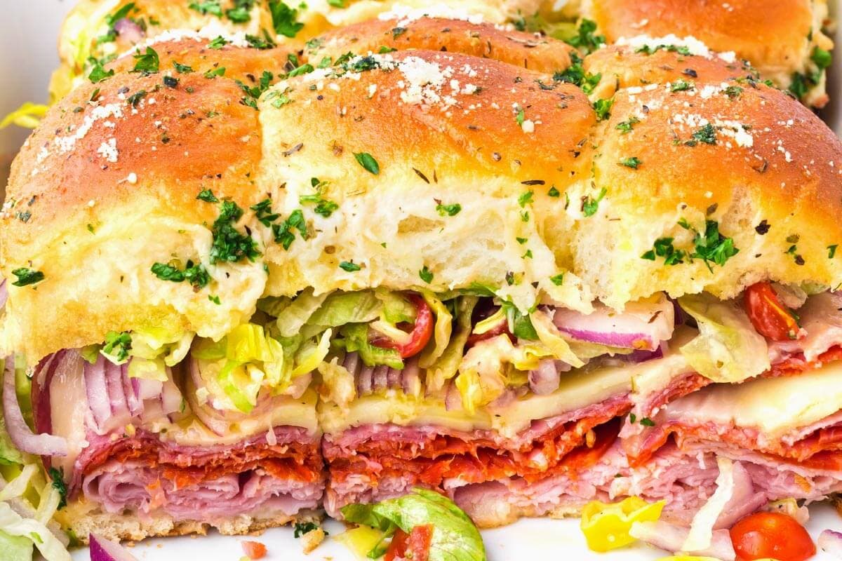 Italian Sub Sliders super closeup