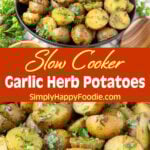 Slow Cooker Garlic Herb Potatoes