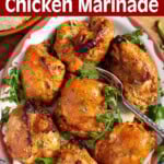 Southwest Buttermilk Chicken Marinaded chicken on a platter