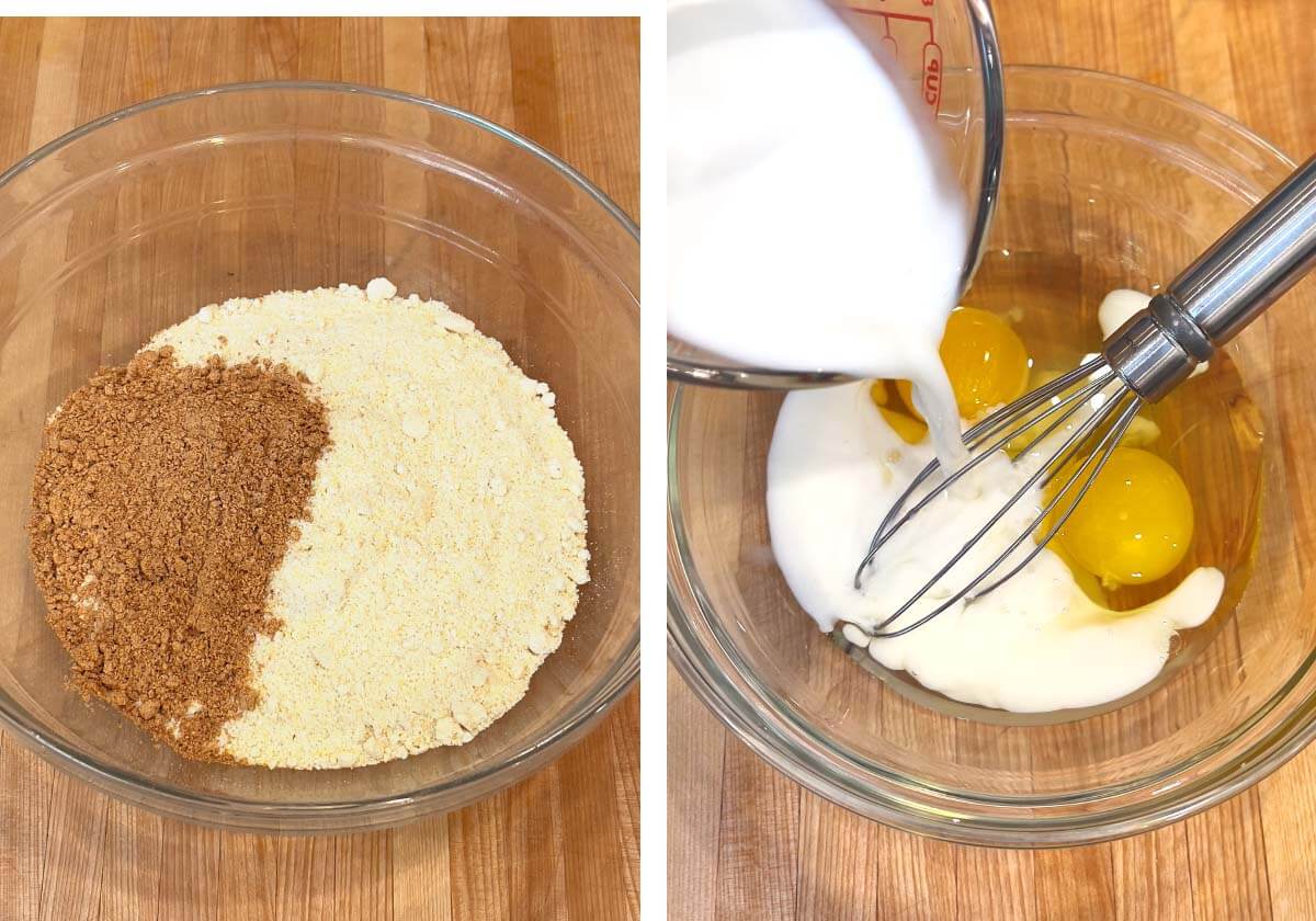 jiffy mix and taco seasoning in a bowl