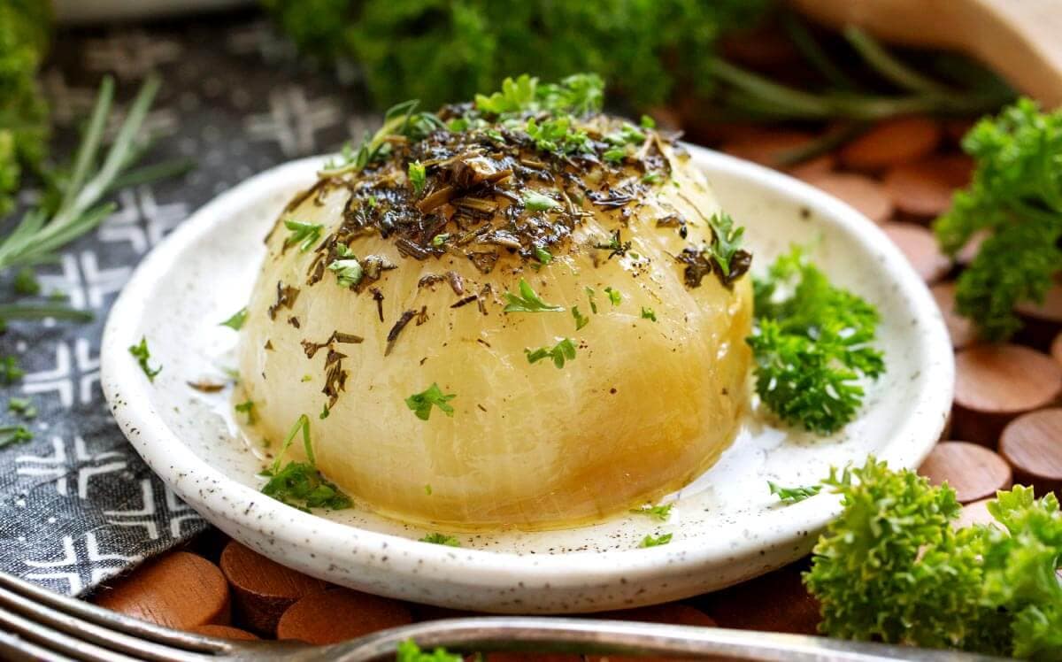 baked herbed onion