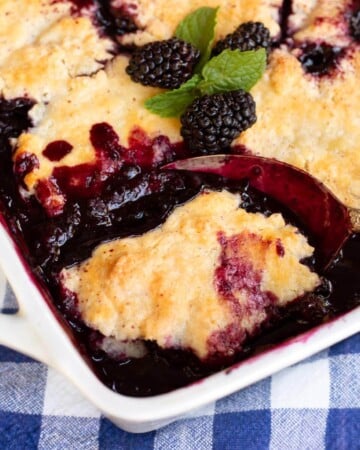 Homemade Blackberry Cobbler