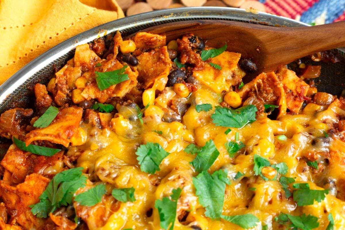 Easy Beef Enchilada Skillet