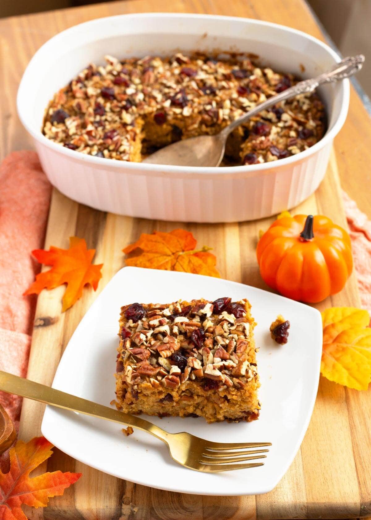 Make Ahead Pumpkin Baked Oatmeal