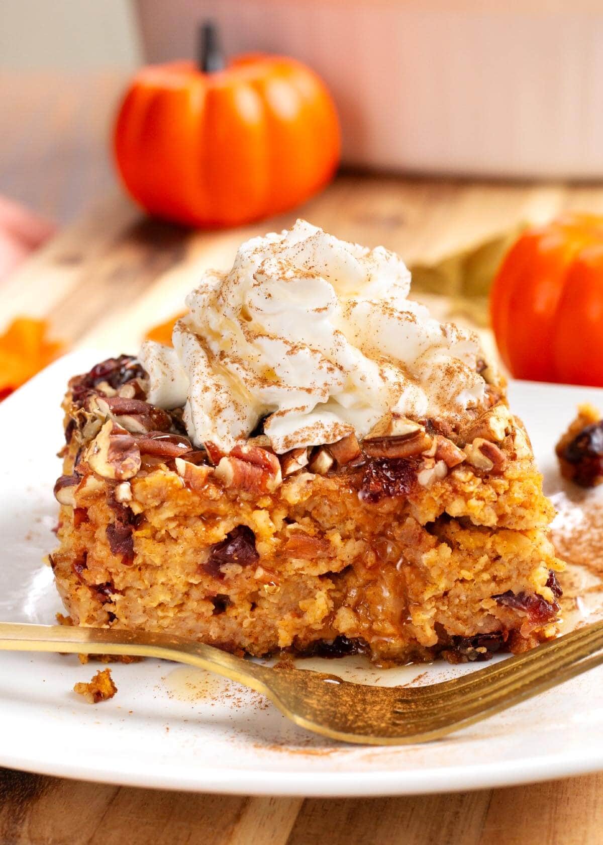 Make Ahead Pumpkin Baked Oatmeal