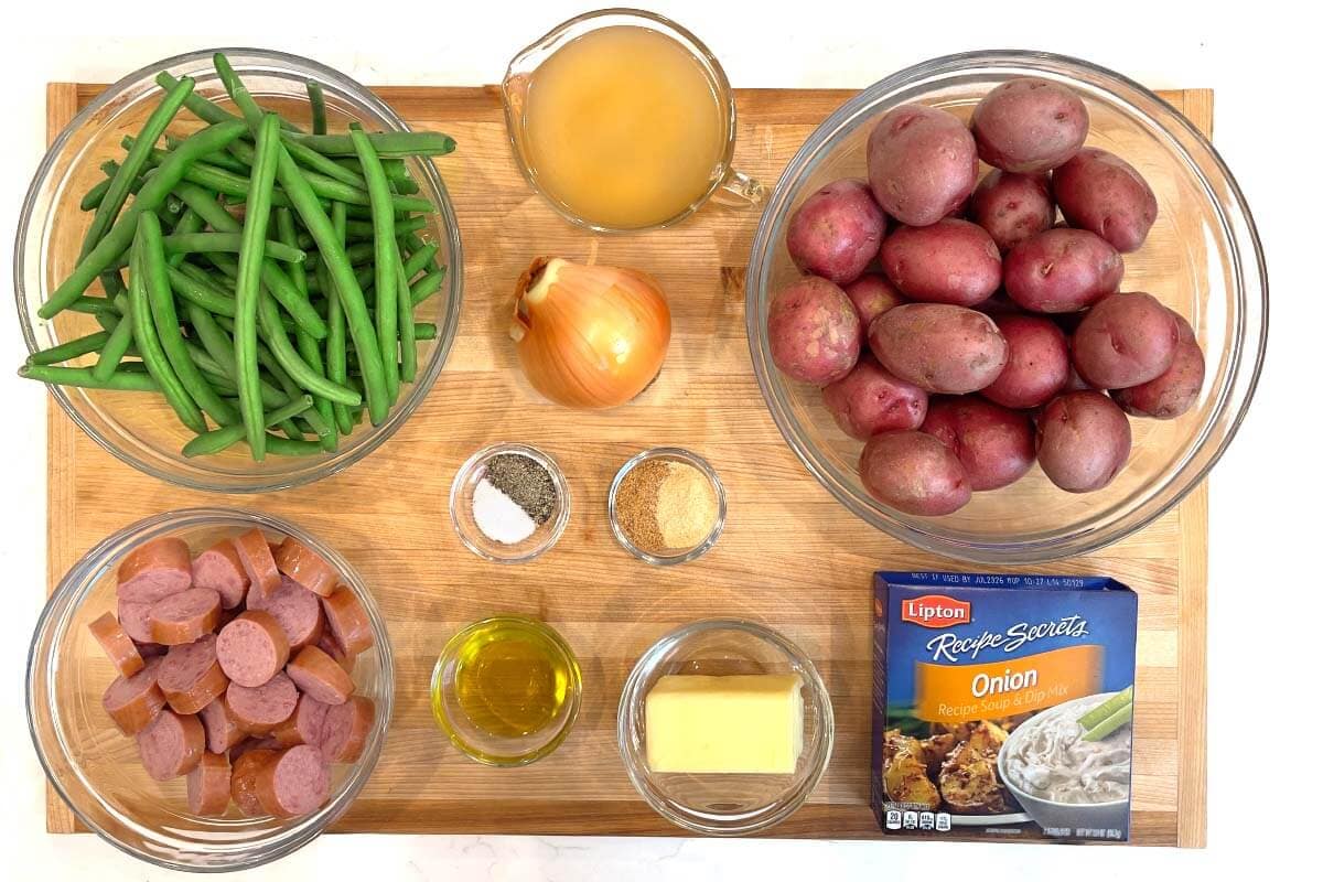 slow cooker Swamp Potatoes ingredients shot