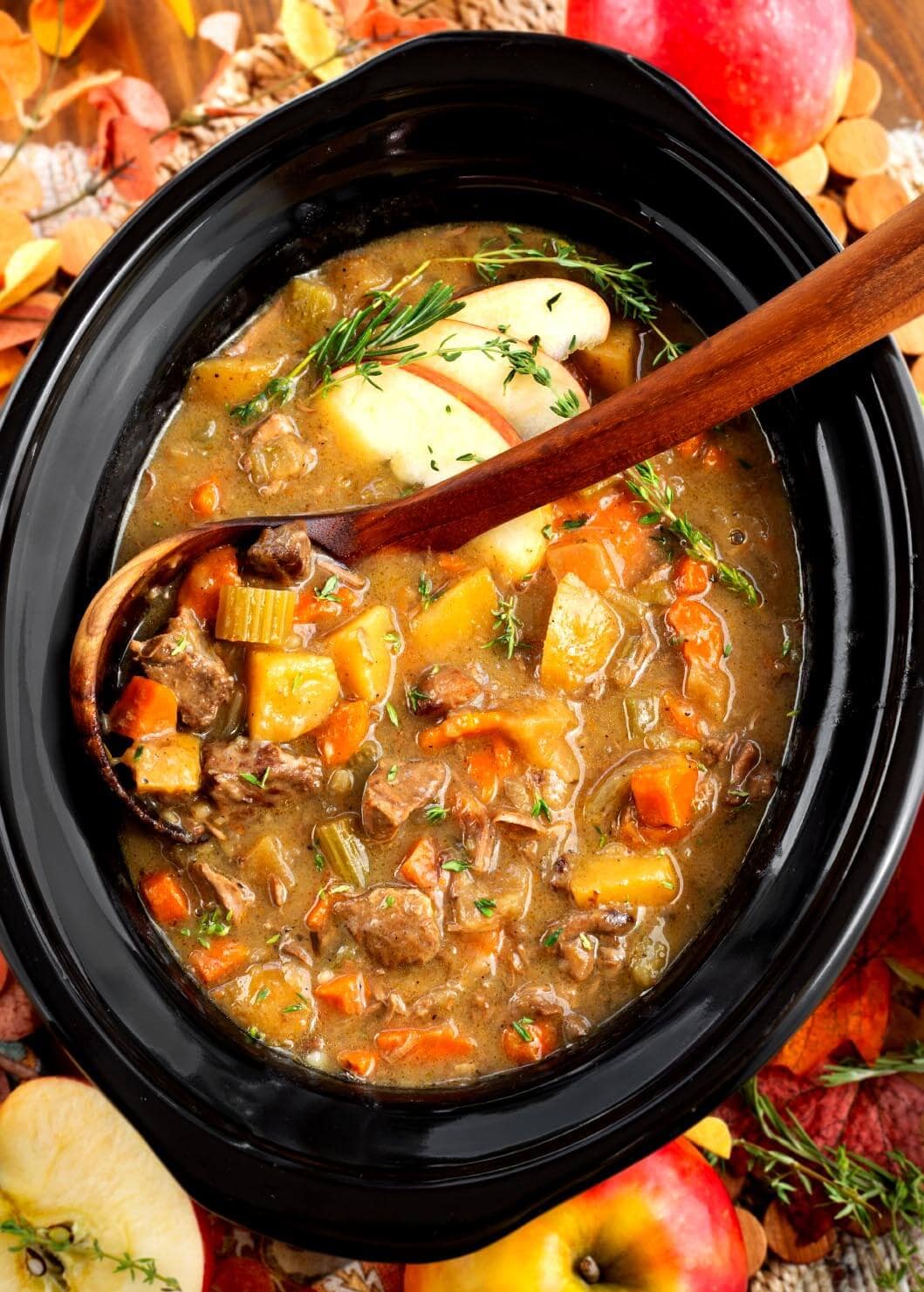 Crockpot Apple Cider Beef Stew