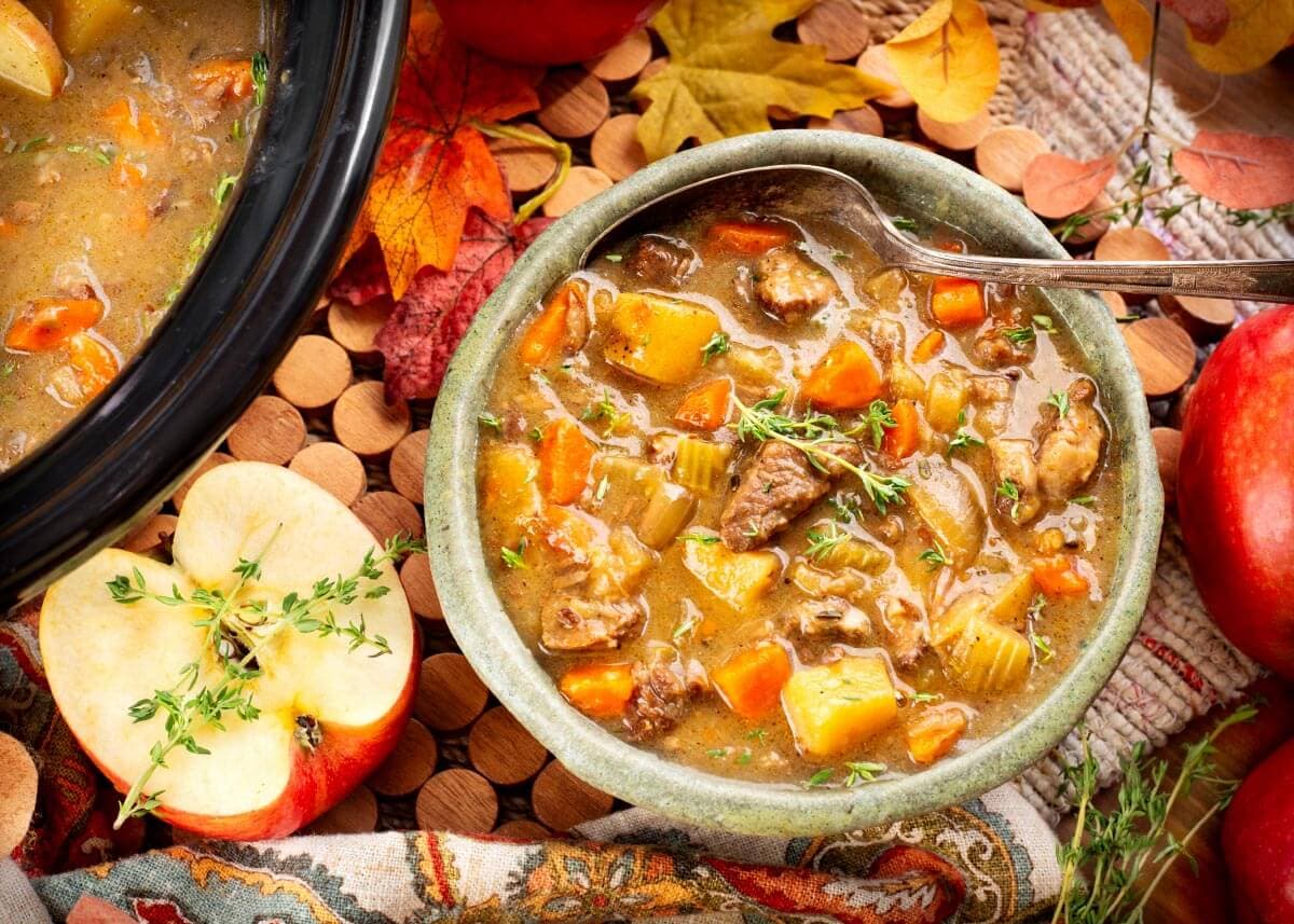 Crockpot Apple Cider Beef Stew