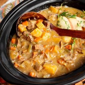 Crockpot Apple Cider Beef Stew