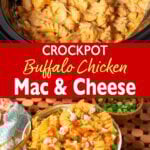 Crockpot Buffalo Chicken Mac and Cheese