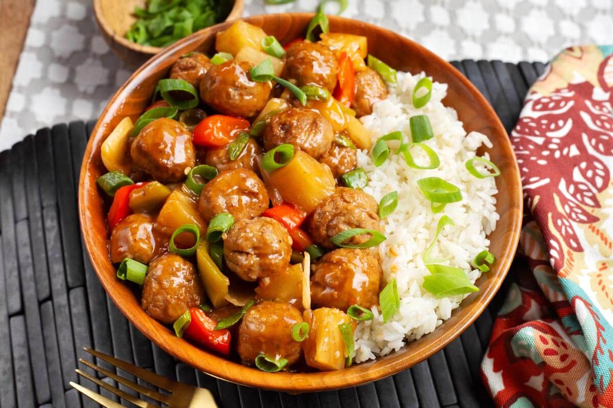 Crockpot Hawaiian Meatballs