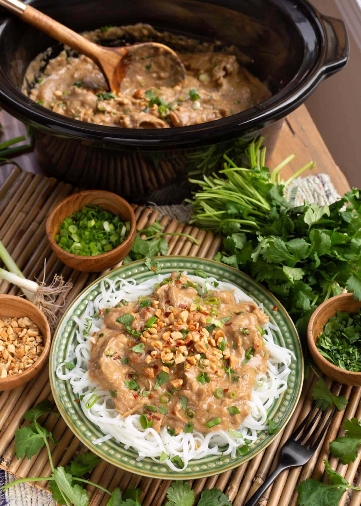 Crockpot Thai Peanut Chicken