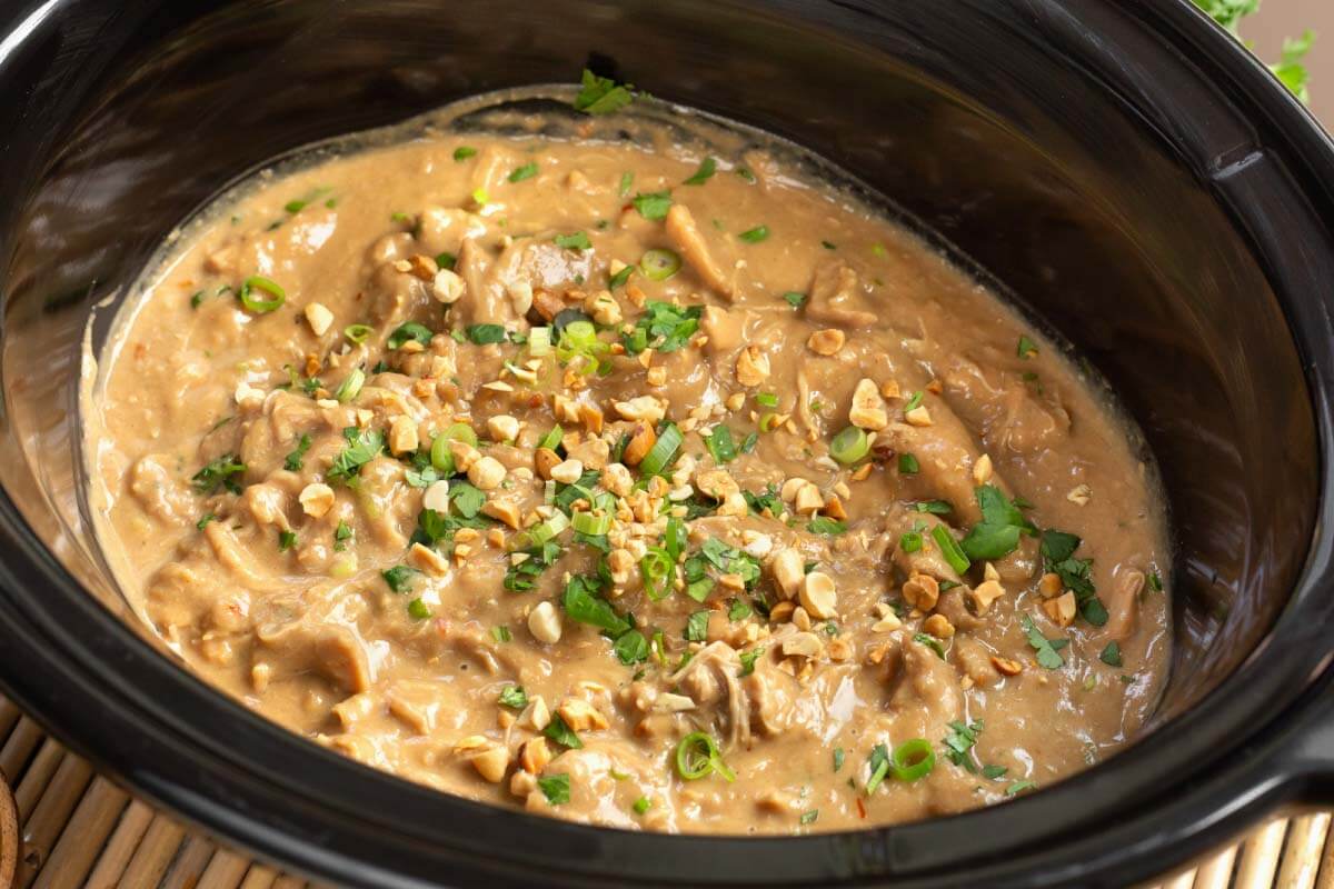 Crockpot Thai Peanut Chicken