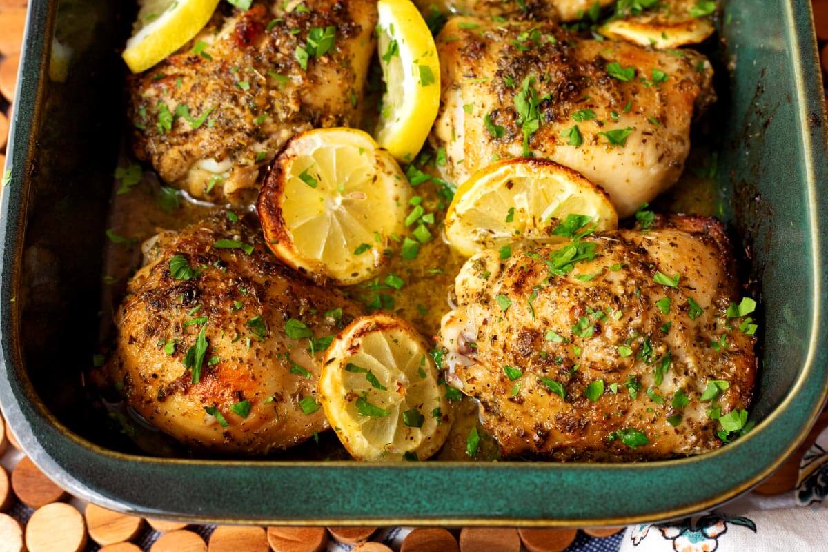 Greek Lemon Chicken Thighs