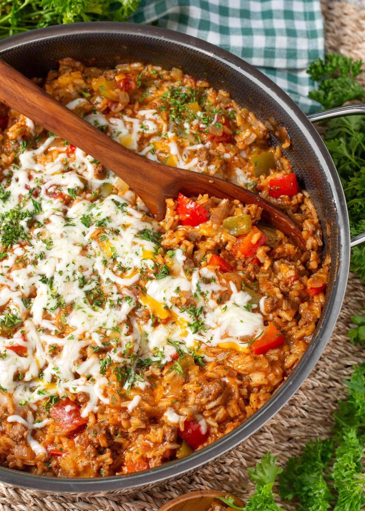 Unstuffed Pepper Skillet