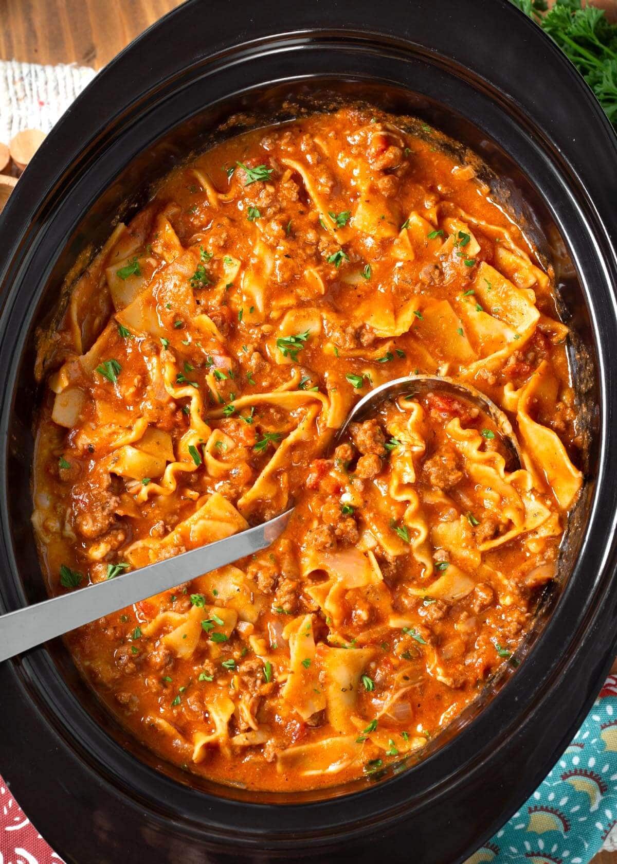 Crockpot Lasagna Soup