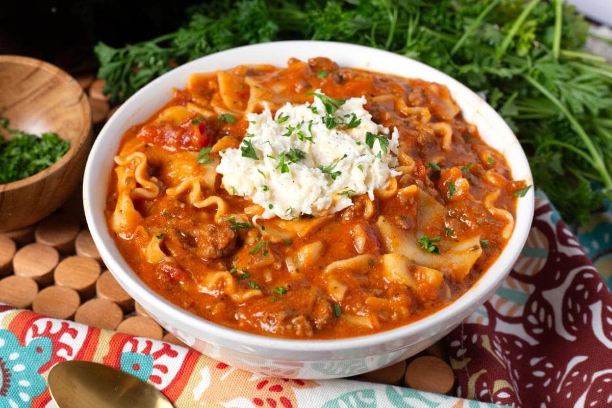 Crockpot Lasagna Soup