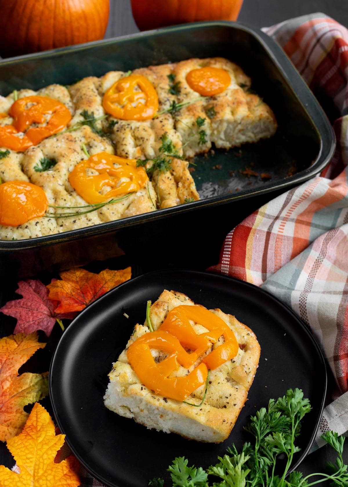 Halloween Focaccia Bread