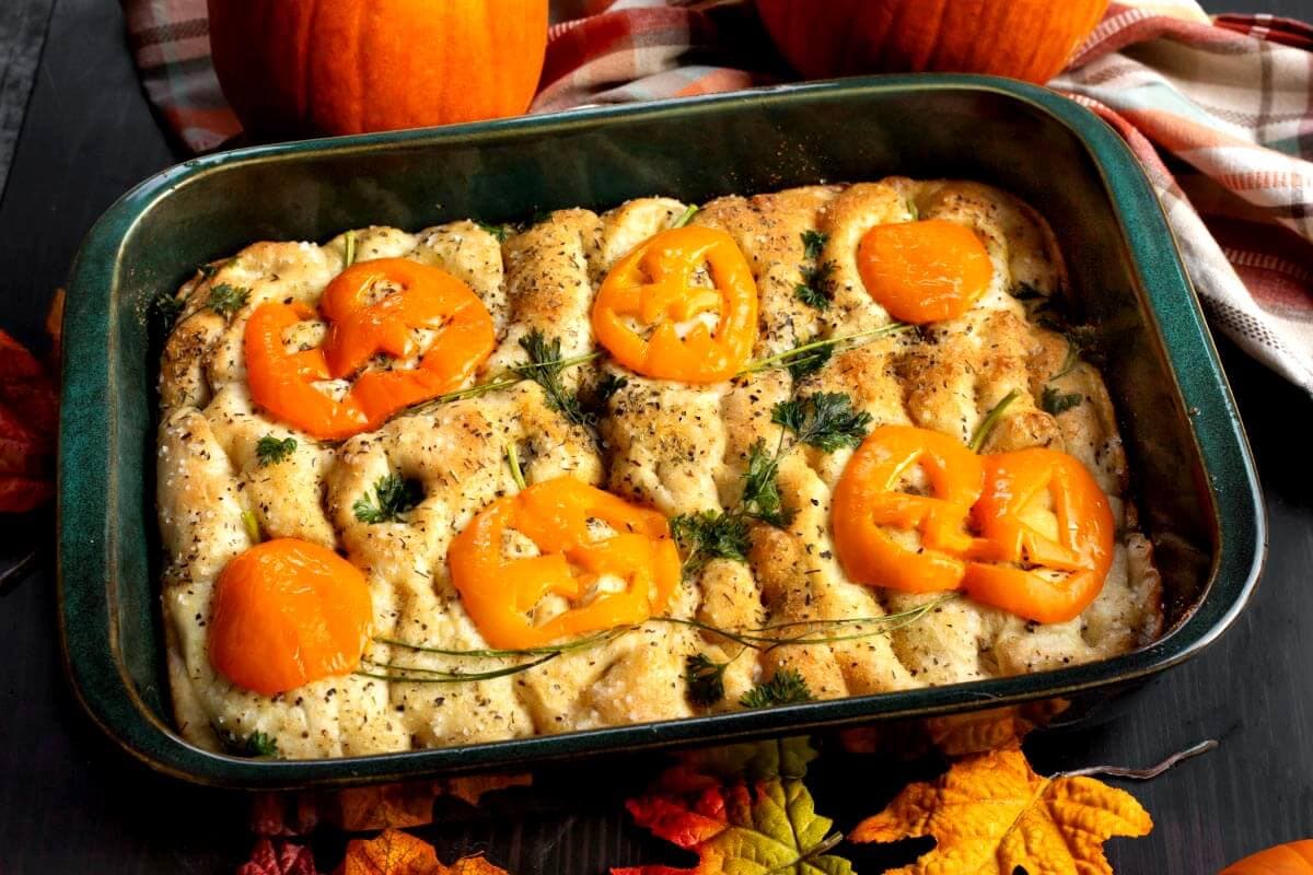 Halloween Focaccia Bread